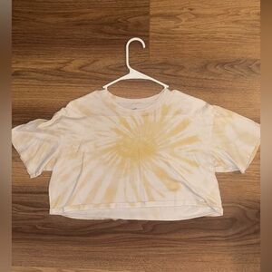 HOLLISTER Tie-Dye T-Shirt - light yellow and white
